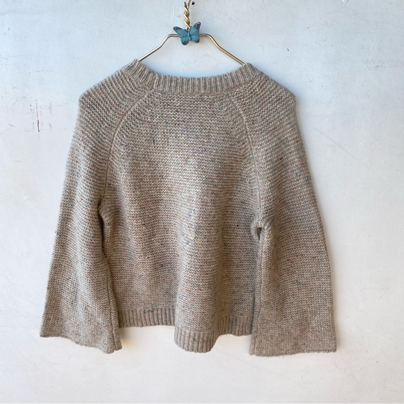 Madewell Flecked Wide Sleeves Pullover Sweater sz small - Picture 4 of 7